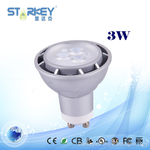 Dimmable 3W GU10/MR16/E27 LED Spot Light